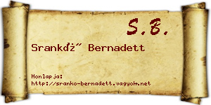 Srankó Bernadett névjegykártya