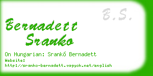 bernadett sranko business card