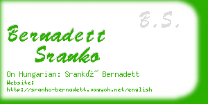 bernadett sranko business card